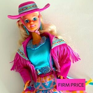 1989 Mattel Western Fun Barbie Doll - Firm Price